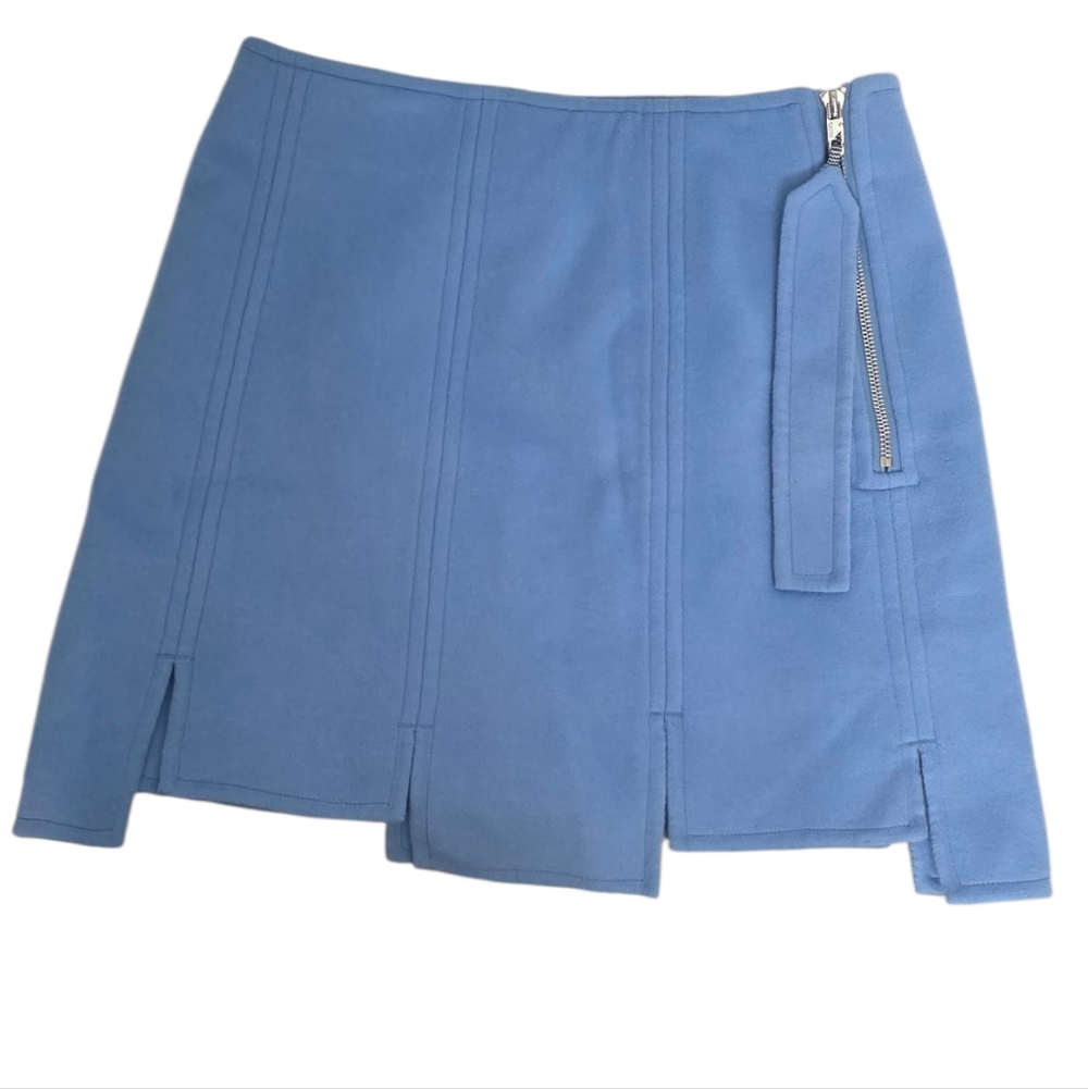Ganni Felt Wool Asymmetrical Cut A Line Skirt New With Tags Size 42 US Large